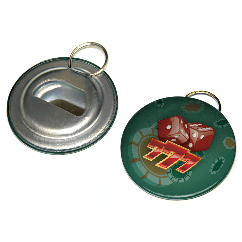 2.25" Round Custom Bottle Opener Button (Key Ring)
