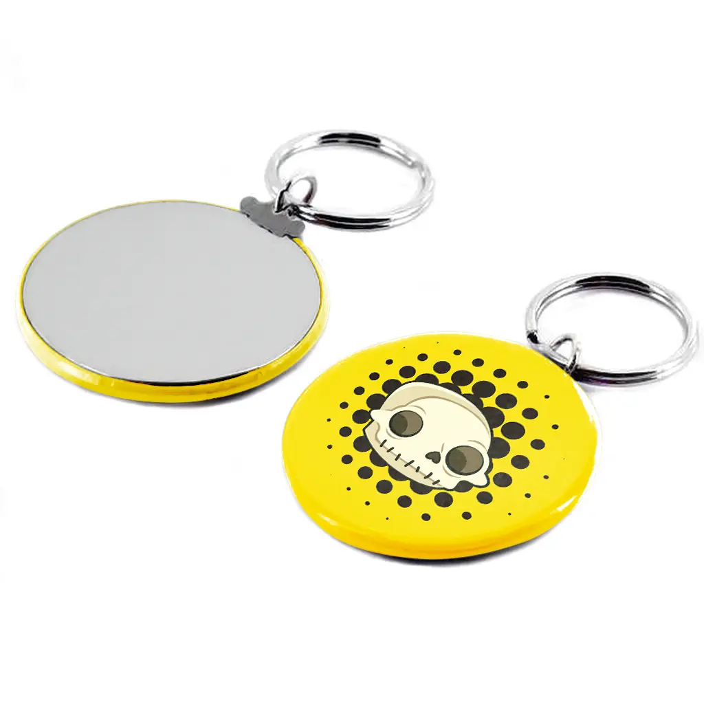 1.25" Round Custom Keychain — Direct Split Ring