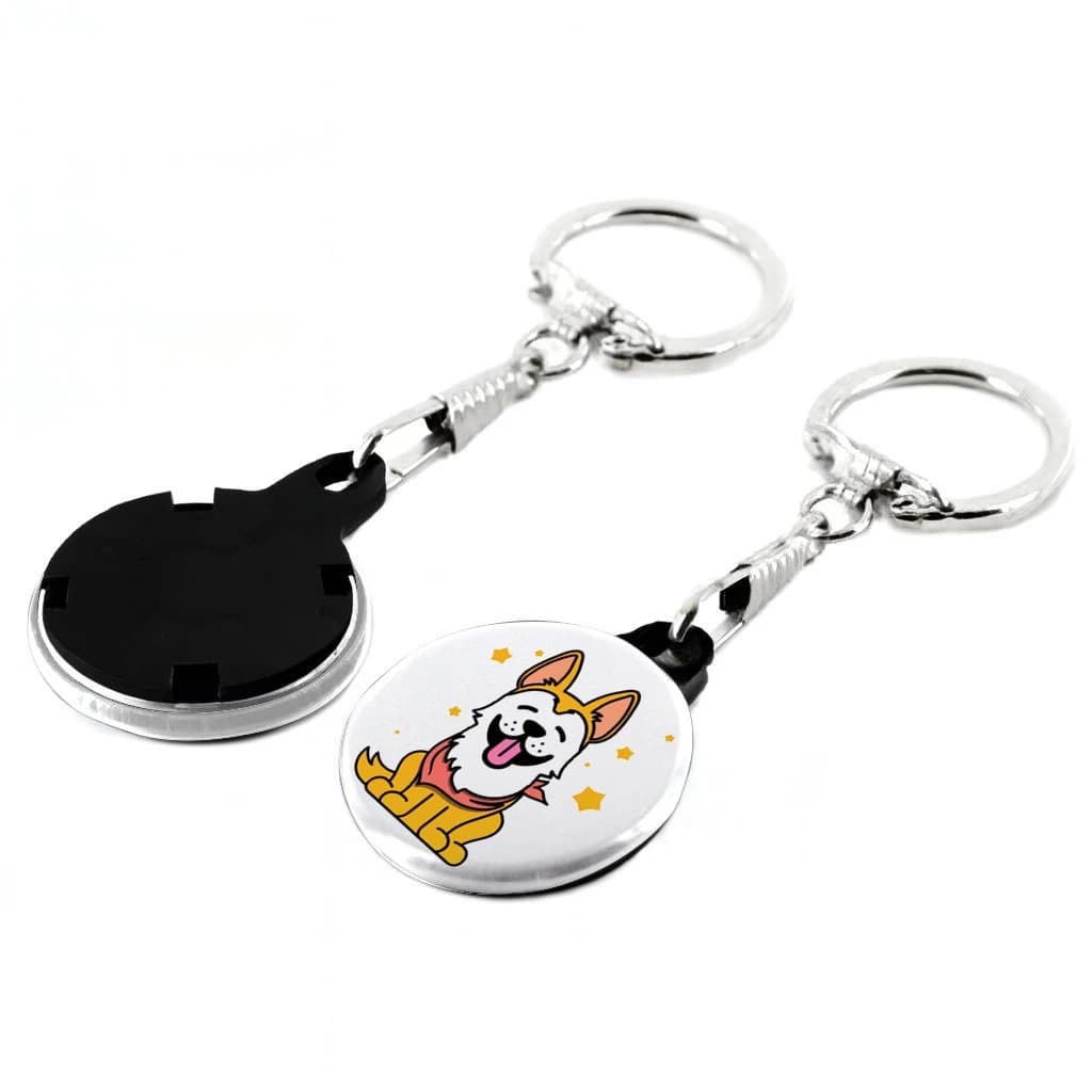 1.25" Round Custom Keychain — Snap Hook