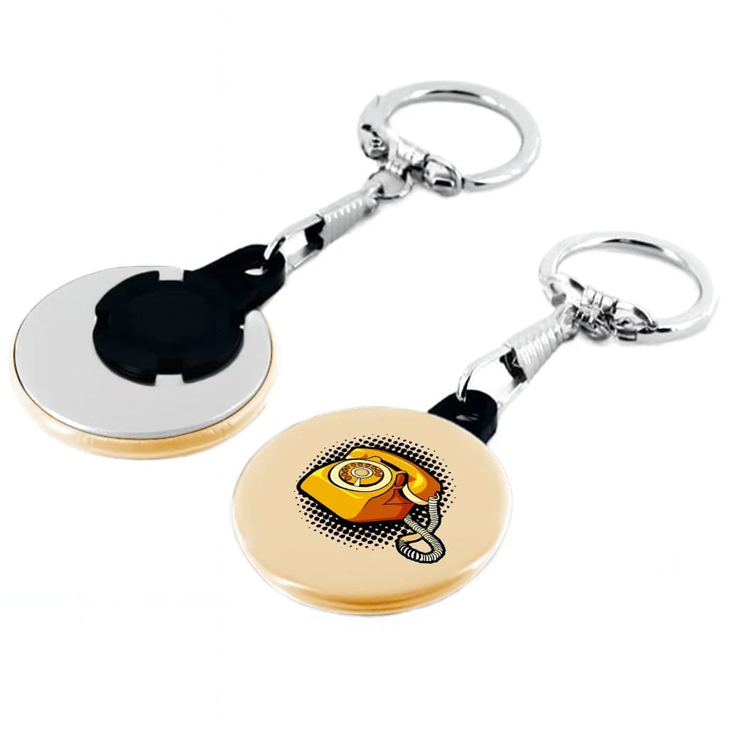 1.5" Round Custom Keychain — Snap Hook